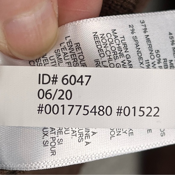 NWT EXPRESS Merino Wool Brown Crew Neck Sweater XL Tall - Picture 8 of 16